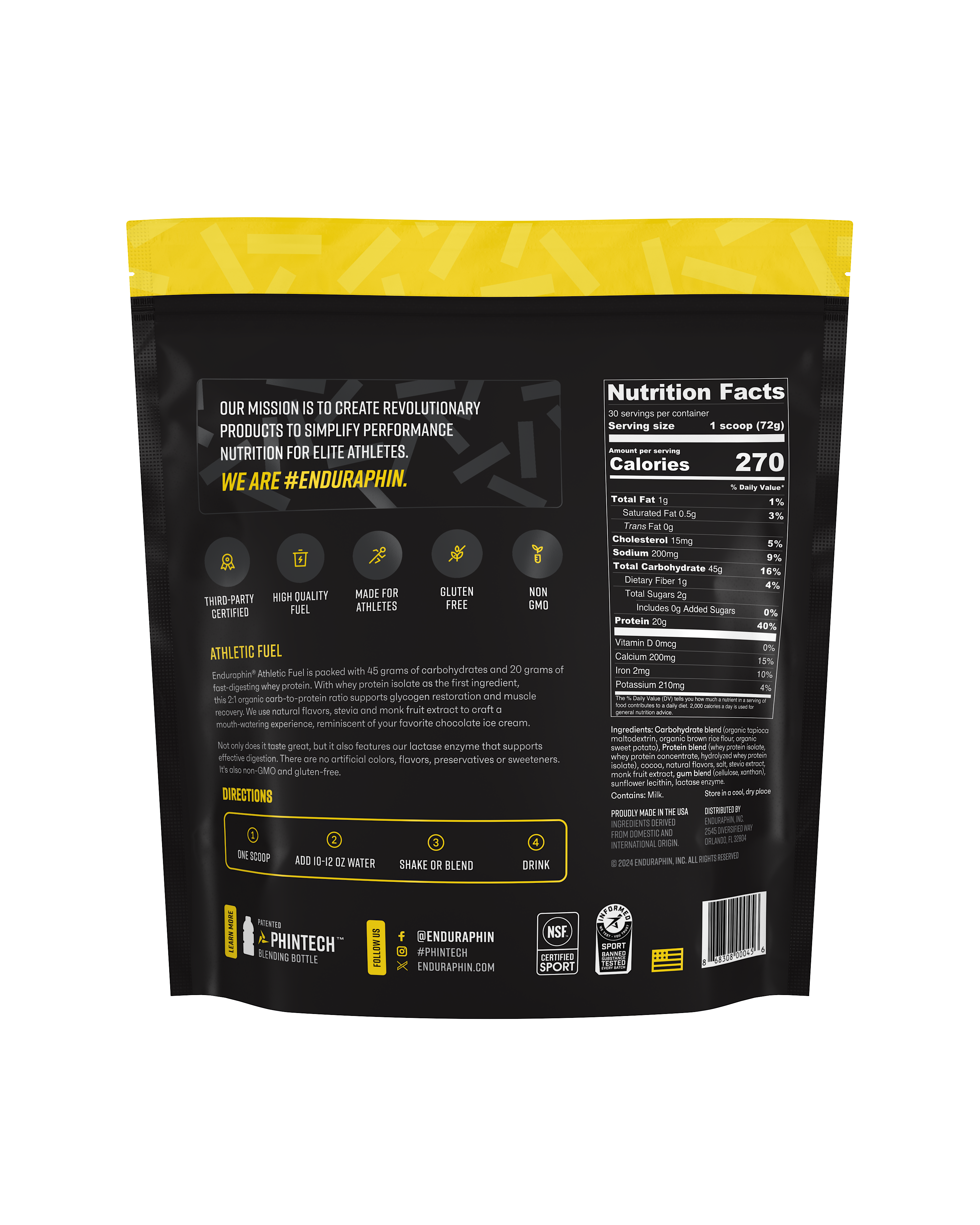 Enduraphin Athletic Fuel Pouch - Chocolate