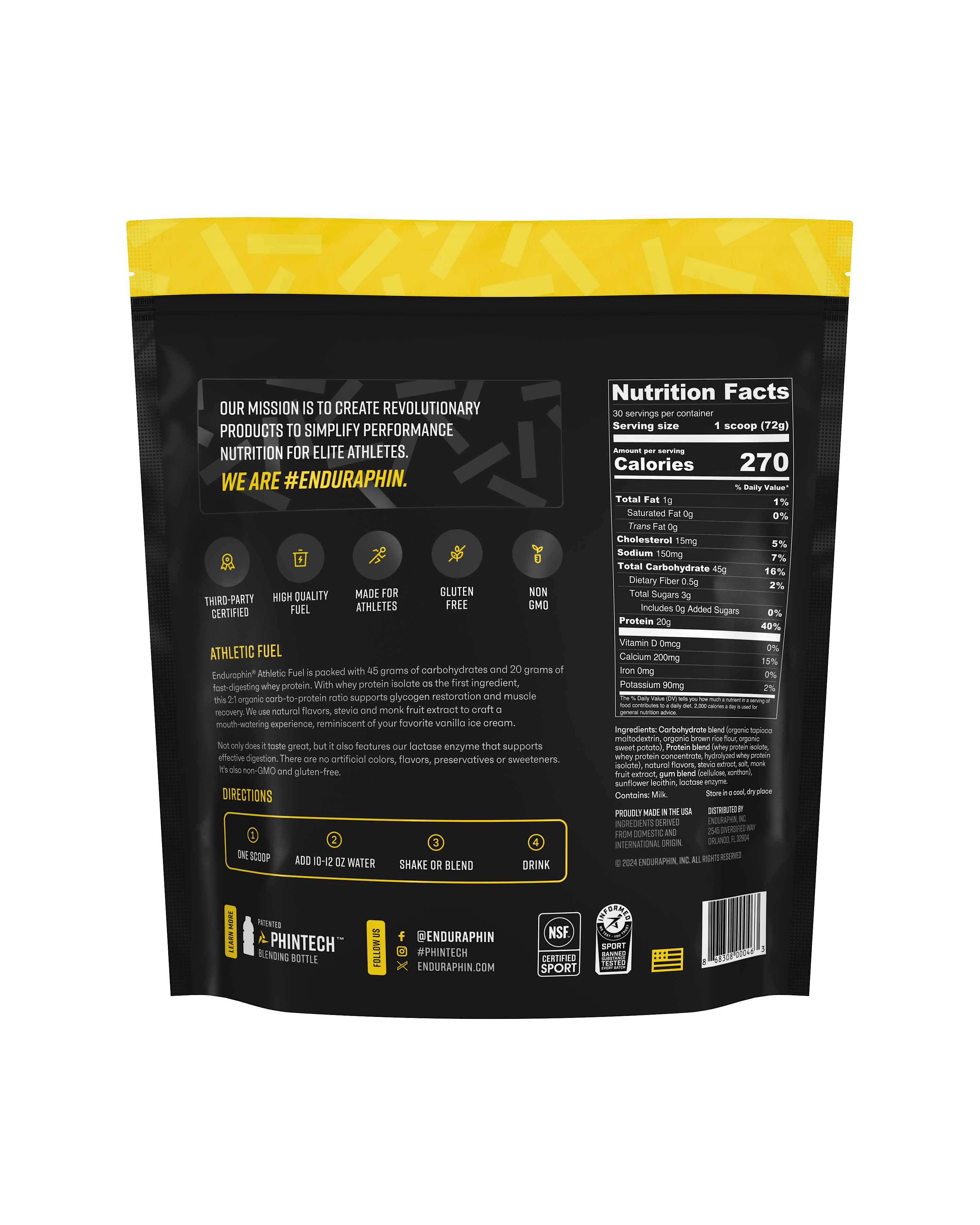 Enduraphin Athletic Fuel Pouch - Vanilla