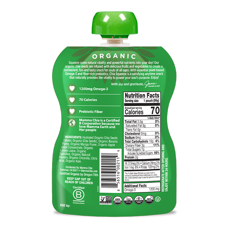 Green Magic Organic Chia Squeeze