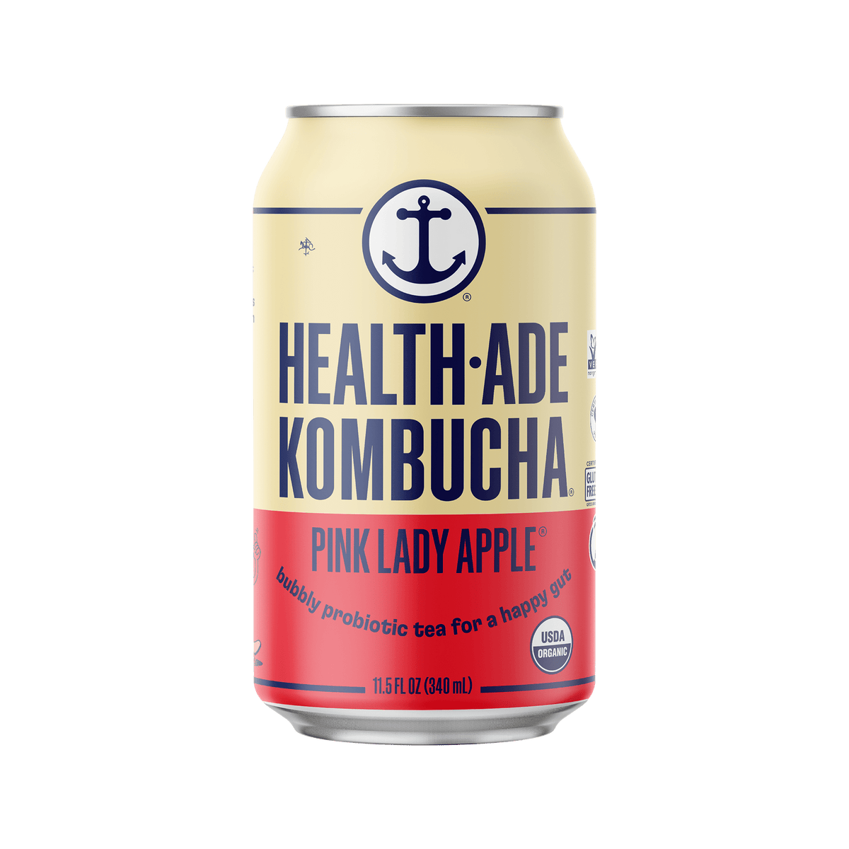 Health-Ade Kombucha in Cans — Pink Lady Apple (12-pack, 11.5oz)
