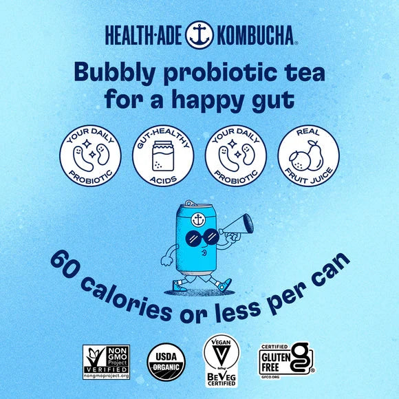 Health-Ade Kombucha in Cans — Pomegranate Blueberry (12-pack, 11.5oz)