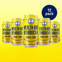 Health-Ade Kombucha in Cans — Ginger-Lemon (12-pack, 11.5oz)