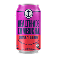 Health-Ade Pomegranate Blueberry Kombucha 11.5oz can, front