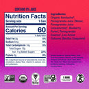 Health-Ade Pomegranate Blueberry Kombucha can nutrition facts and ingredients panel