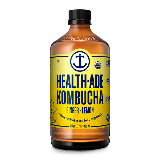 Health-Ade Kombucha in Bottles — Ginger-Lemon (12-pack, 16oz)