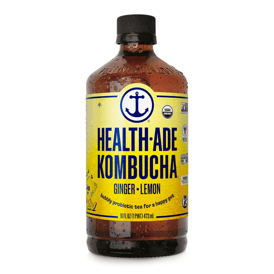 Health-Ade Kombucha in Bottles — Ginger-Lemon (12-pack, 16oz)