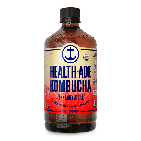 Health-Ade Kombucha in Bottles — Pink Lady Apple (12-pack, 16oz)