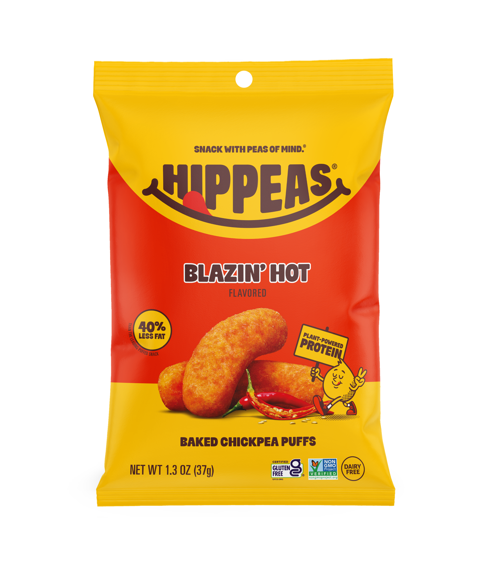 Hippeas Blazin' Hot Chickpea Puffs 1.3oz (12ct)