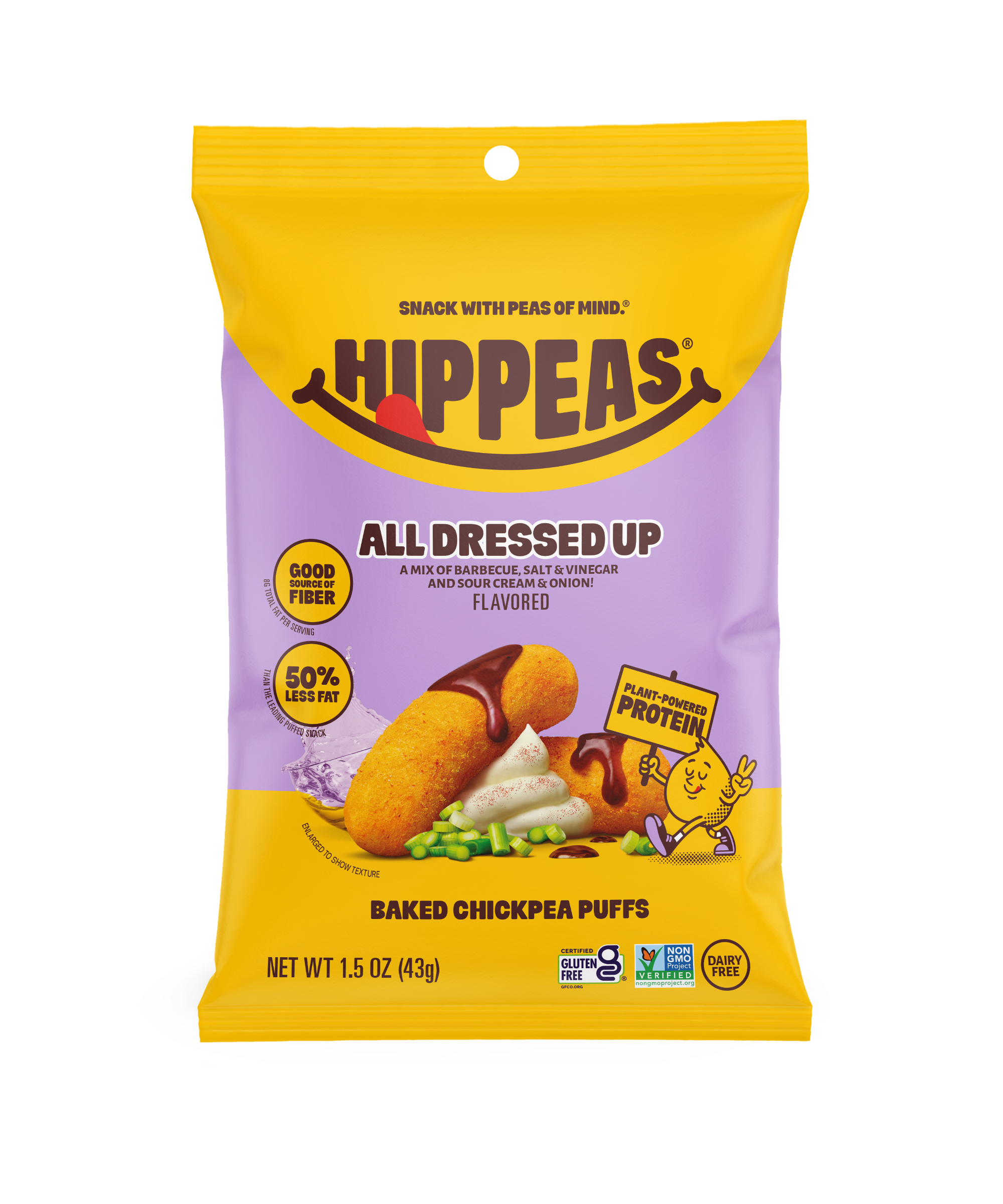 Hippeas "All Dressed Up" BBQ Chickpea Puffs 1.5oz (12ct)