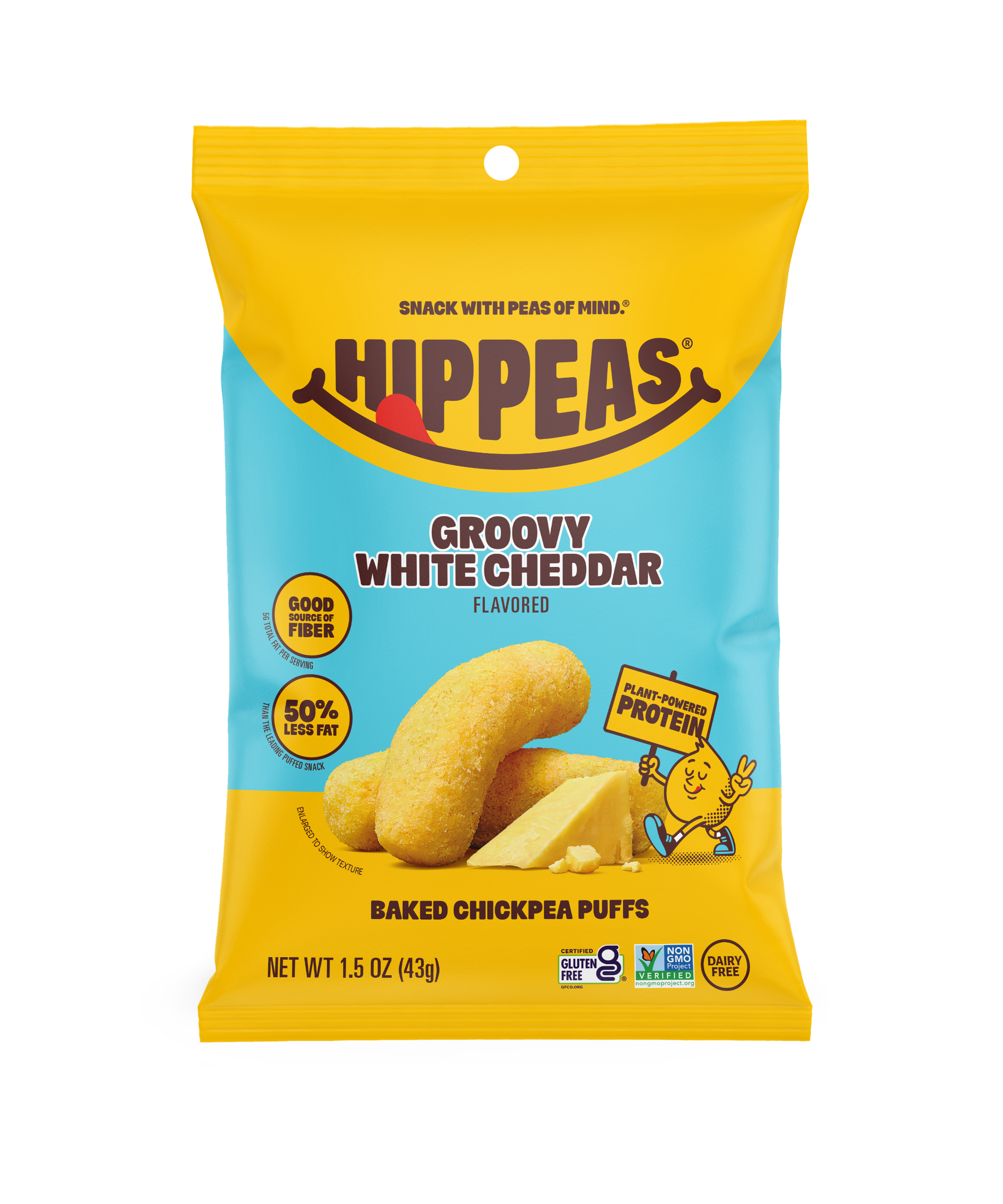 Hippeas Groovy White Cheddar Chickpea Puffs 1.5oz (12ct)