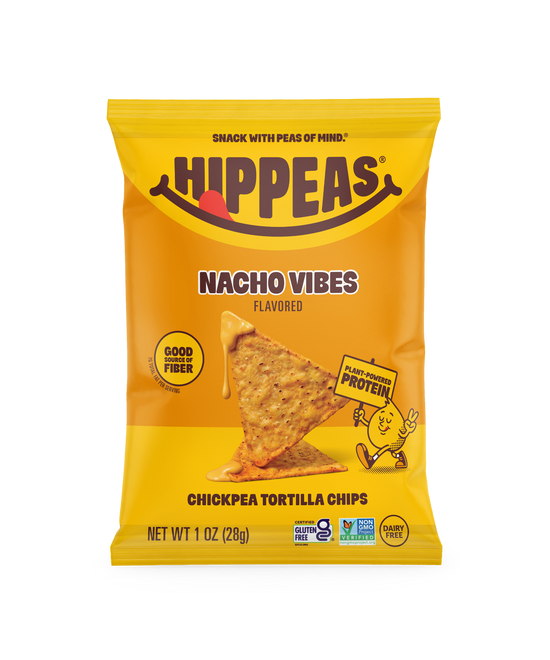 Hippeas Vegan Nacho Vibes Chickpea Tortilla Chips 1oz (21ct)