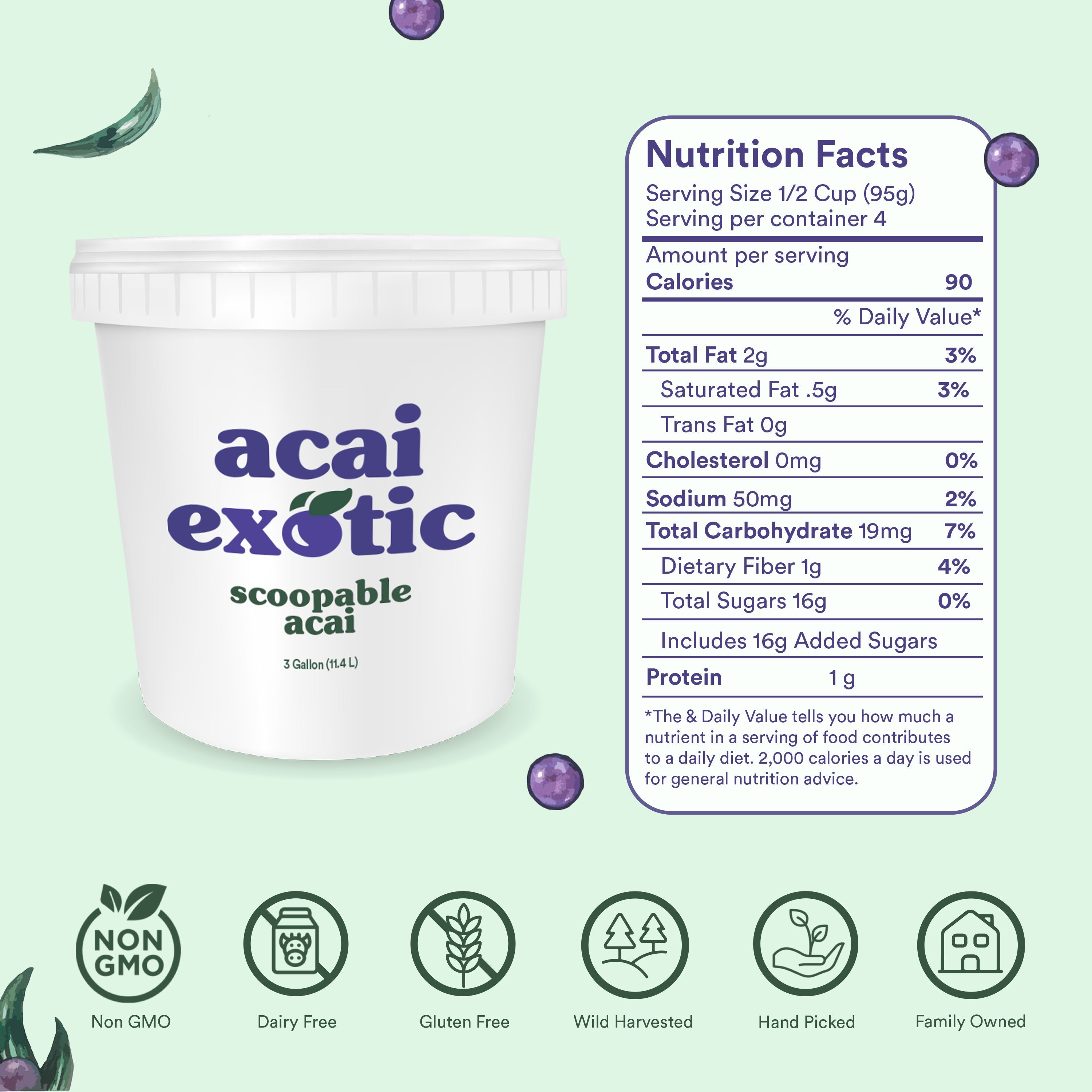 Acai Exotic Acai Scoopable - Wholesale