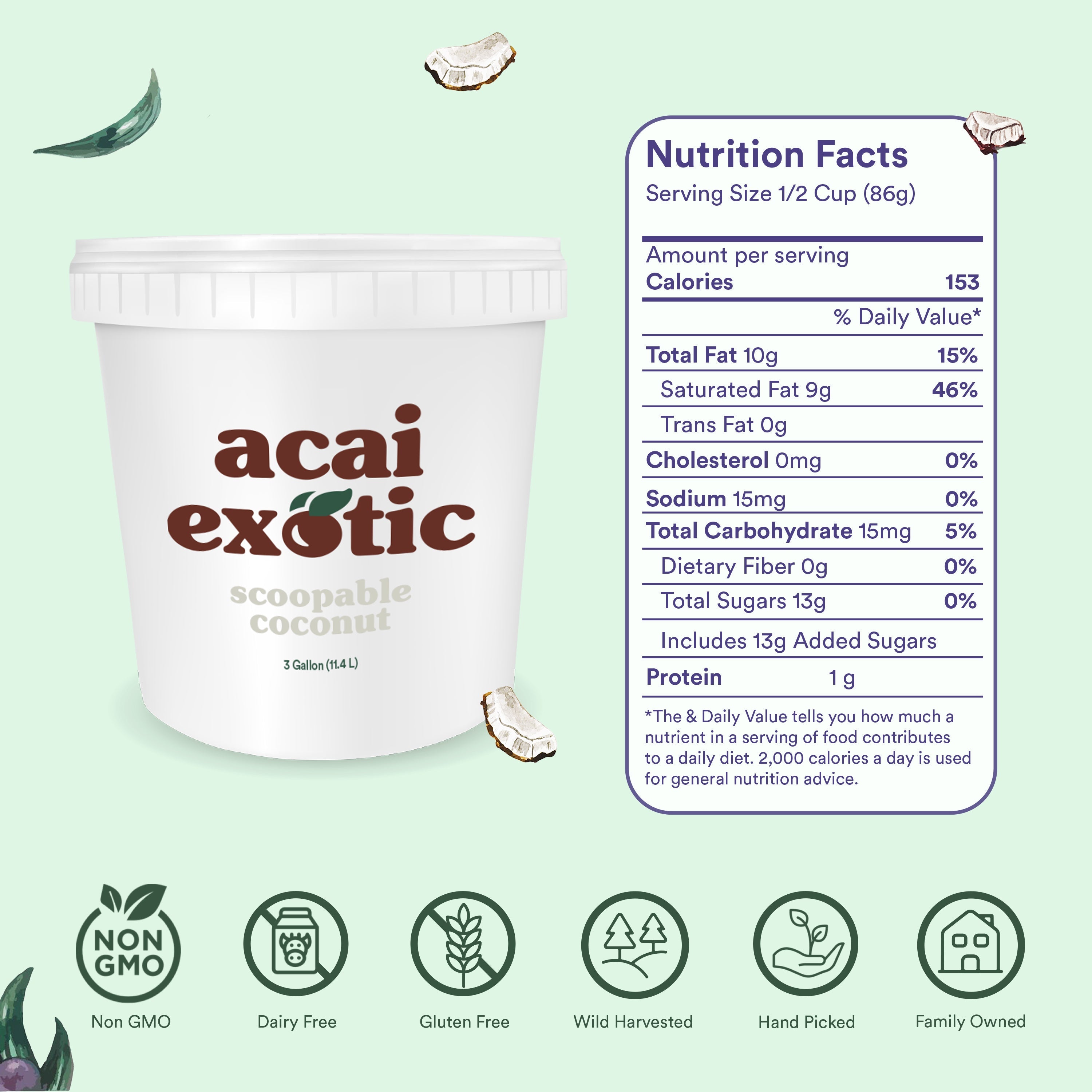 Acai Exotic Coconut Scoopable - Wholesale