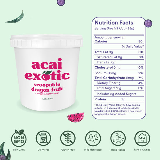 Acai Exotic Dragon Fruit Scoopable - Wholesale