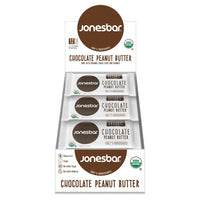 Jonesbar Chocolate Peanut Butter Organic Energy Bar 1.7oz (12ct)