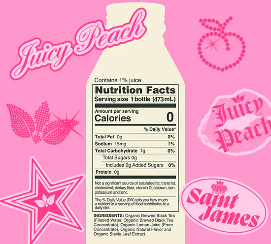 Saint James Juicy Peach Black Tea (12 Count)
