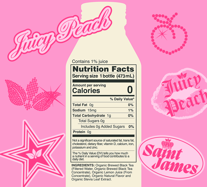 Saint James Juicy Peach Black Tea (12 Count)