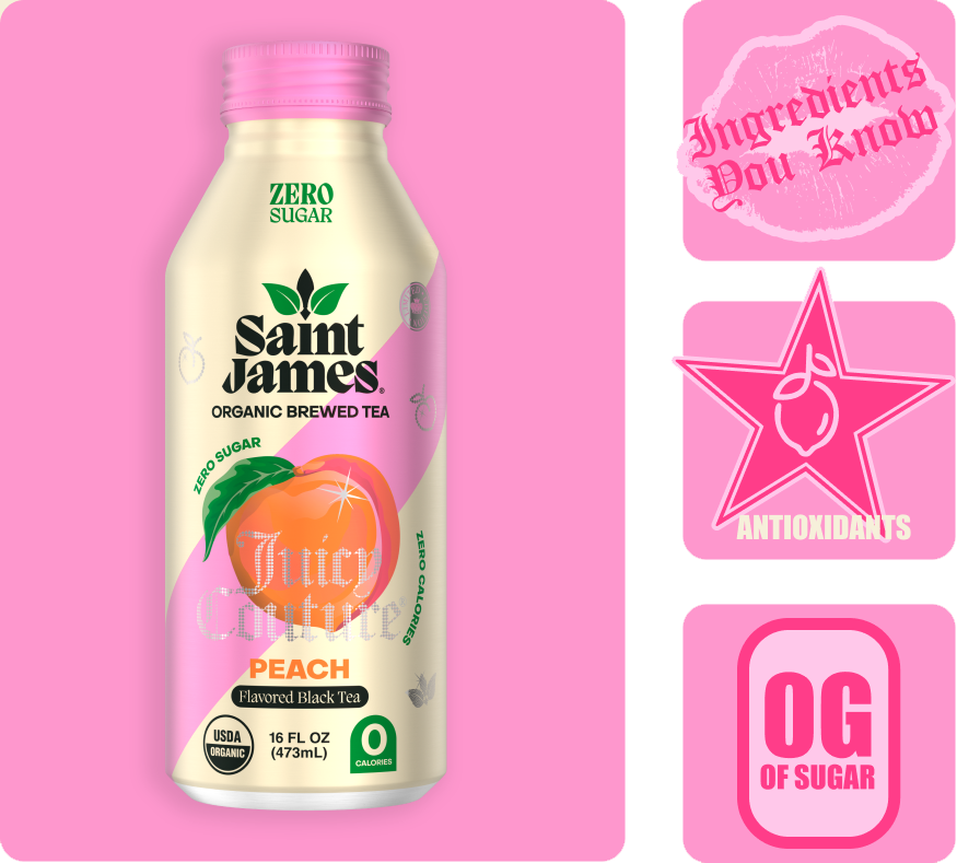 Saint James Juicy Peach Black Tea (12 Count)