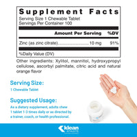 Klean Zinc - Chewable (100 Tablets)
