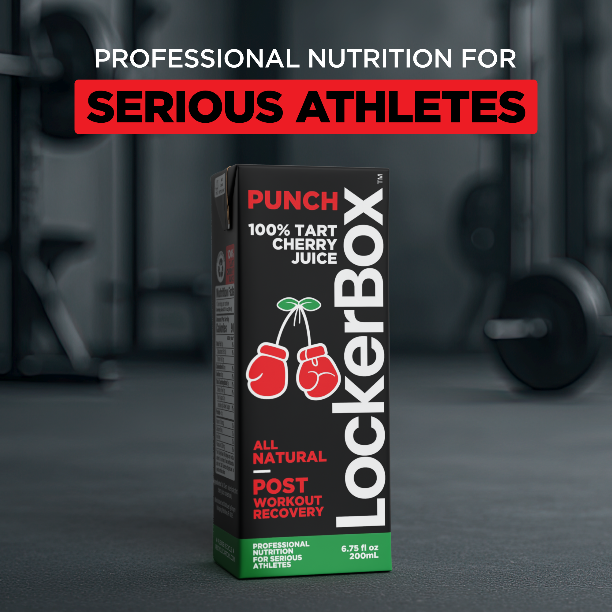 PUNCH 100% Tart Cherry Juice (6.75 fl oz / 200 mL - 40 Pack) PSC