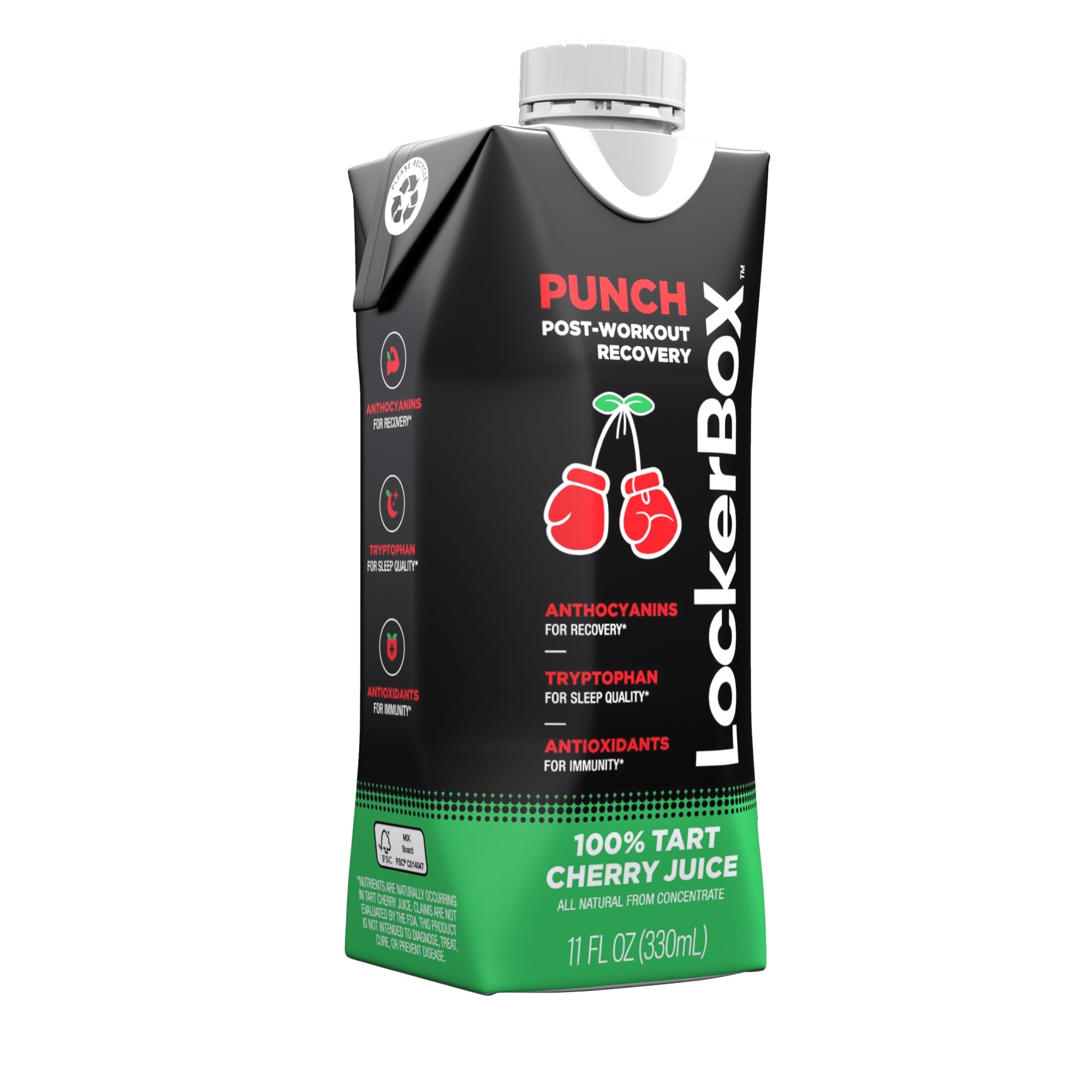 PUNCH 100% Tart Cherry Juice (11.1 fl oz / 330 mL - 24 Pack) PSC