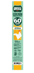 Mighty Spark Honey & Jalapeño Chicken Snack Stick - single 1 oz stick (48 per case)