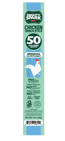 Mighty Spark Original Sea Salt & Pepper Chicken Snack Stick - single 1 oz stick (48 per case)