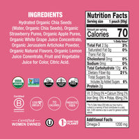Strawberry Lemonade Organic Chia Prebiotic Squeeze
