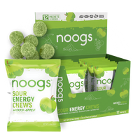 Wicked Apple Sour Energy Chews (12 bags, 24 servings) - PSC