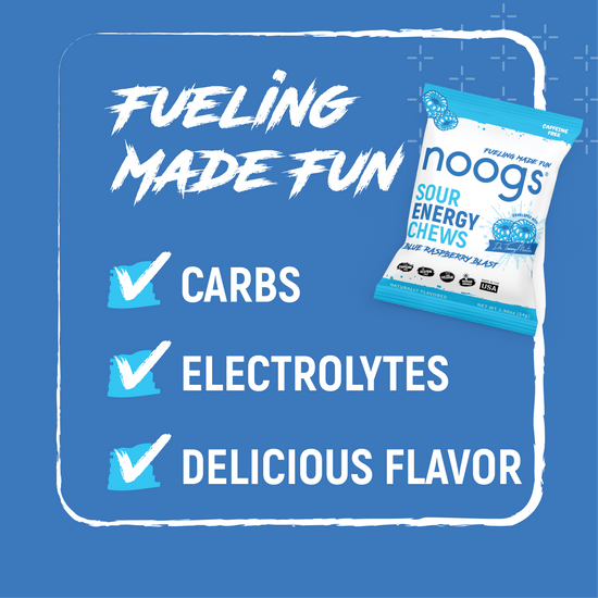 Blue Raspberry Blast Sour Energy Chews (12 bags, 24 servings) - PSC