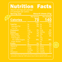 Lemon Zinger Sour Energy Chews (12 bags, 24 servings) - PSC