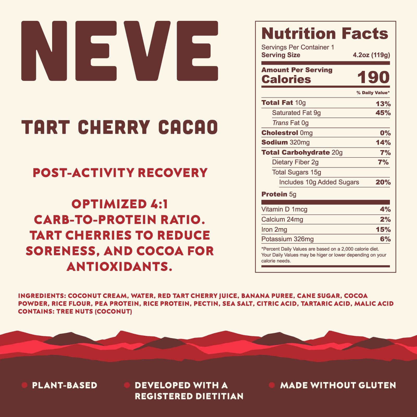 Tart Cherry Cacao Recovery Smoothie Pouch - 36 Units