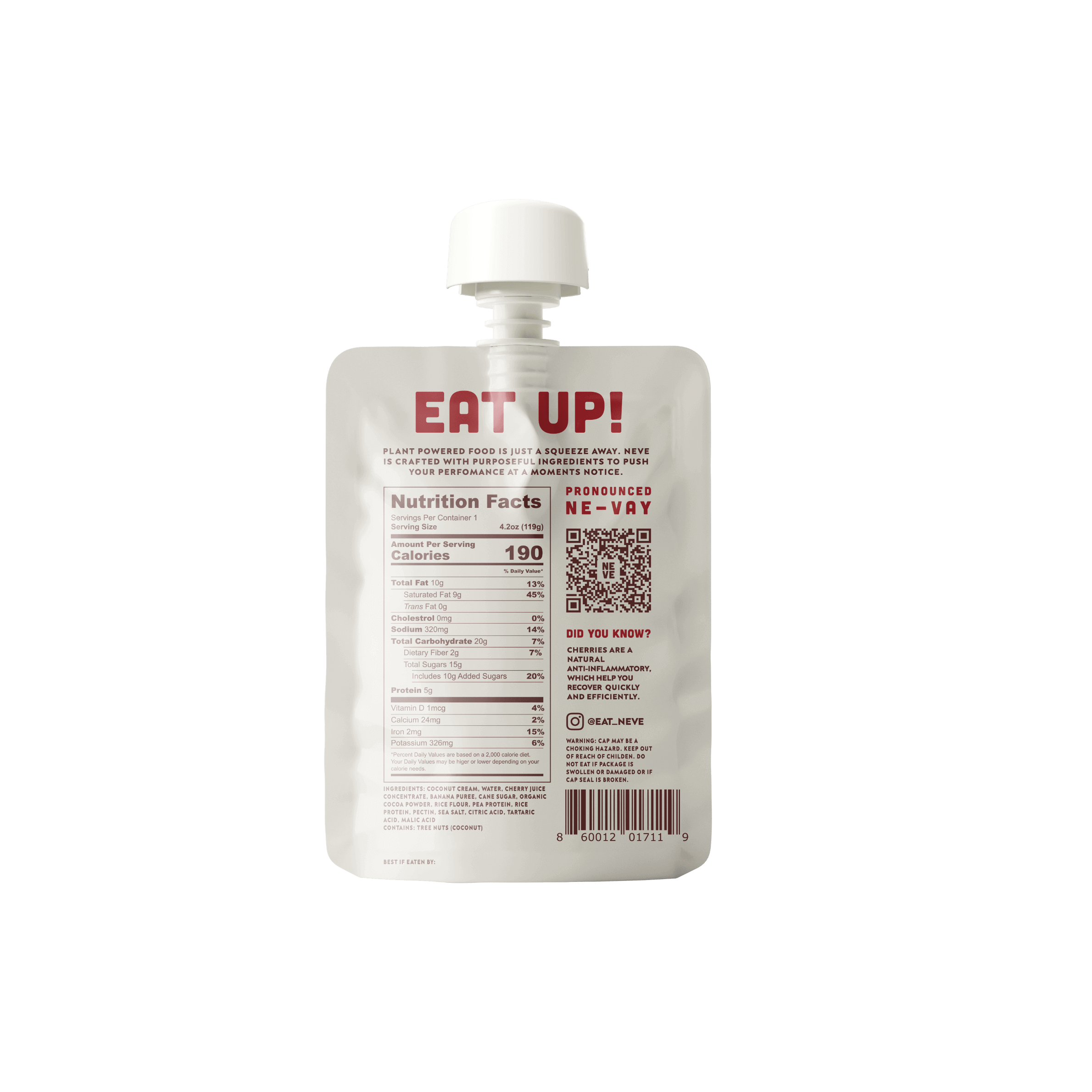 Tart Cherry Cacao Recovery Smoothie Pouch - 36 Units