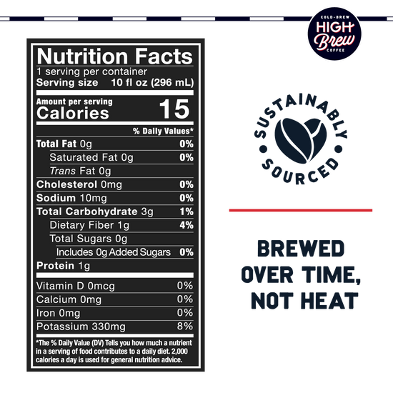 High Brew Nitro Black Cold Brew 10 oz (12 Cans)