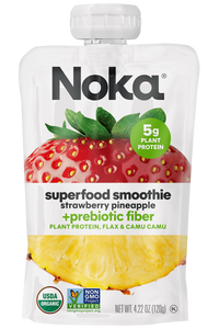 Noka Strawberry Pineapple Superfood Smoothie + Prebiotic Fiber 12 Pack