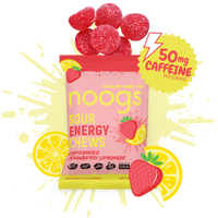 Caffeinated Strawberry Lemonade Sour Energy Chews (12 bags, 24 servings) - PSC