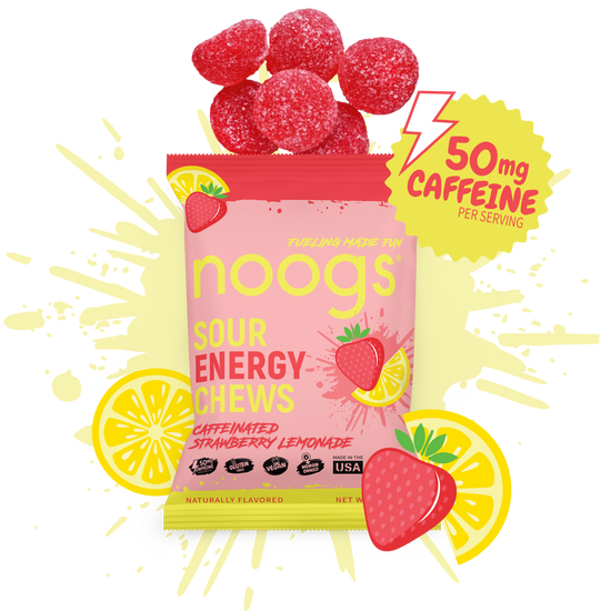 Caffeinated Strawberry Lemonade Sour Energy Chews (12 bags, 24 servings) - PSC