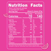 Electric Watermelon Sour Energy Chews (12 bags, 24 servings) - PSC