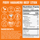 Righteous Felon Fiery Habanero Beef Stick 1oz Master Case 144ct (6/24ct)