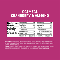 Oatmeal Cranberry & Almond Bars