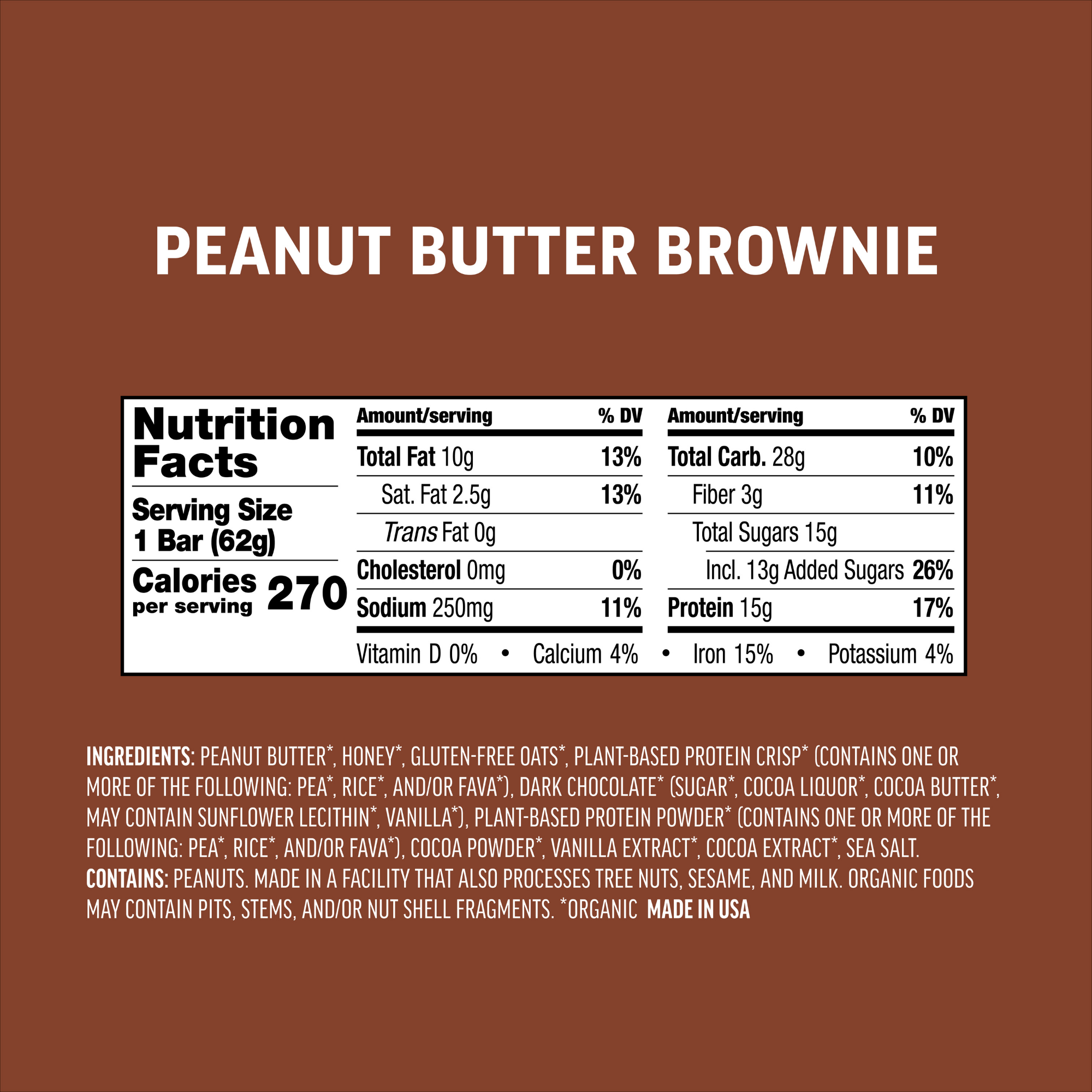 Peanut Butter Brownie Protein Bars