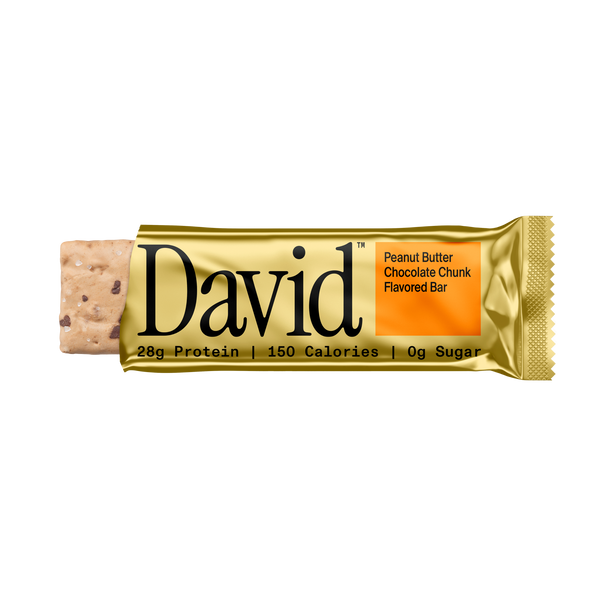 David Protein Bar, Peanut Butter Chocolate Chunk (12 Pack)