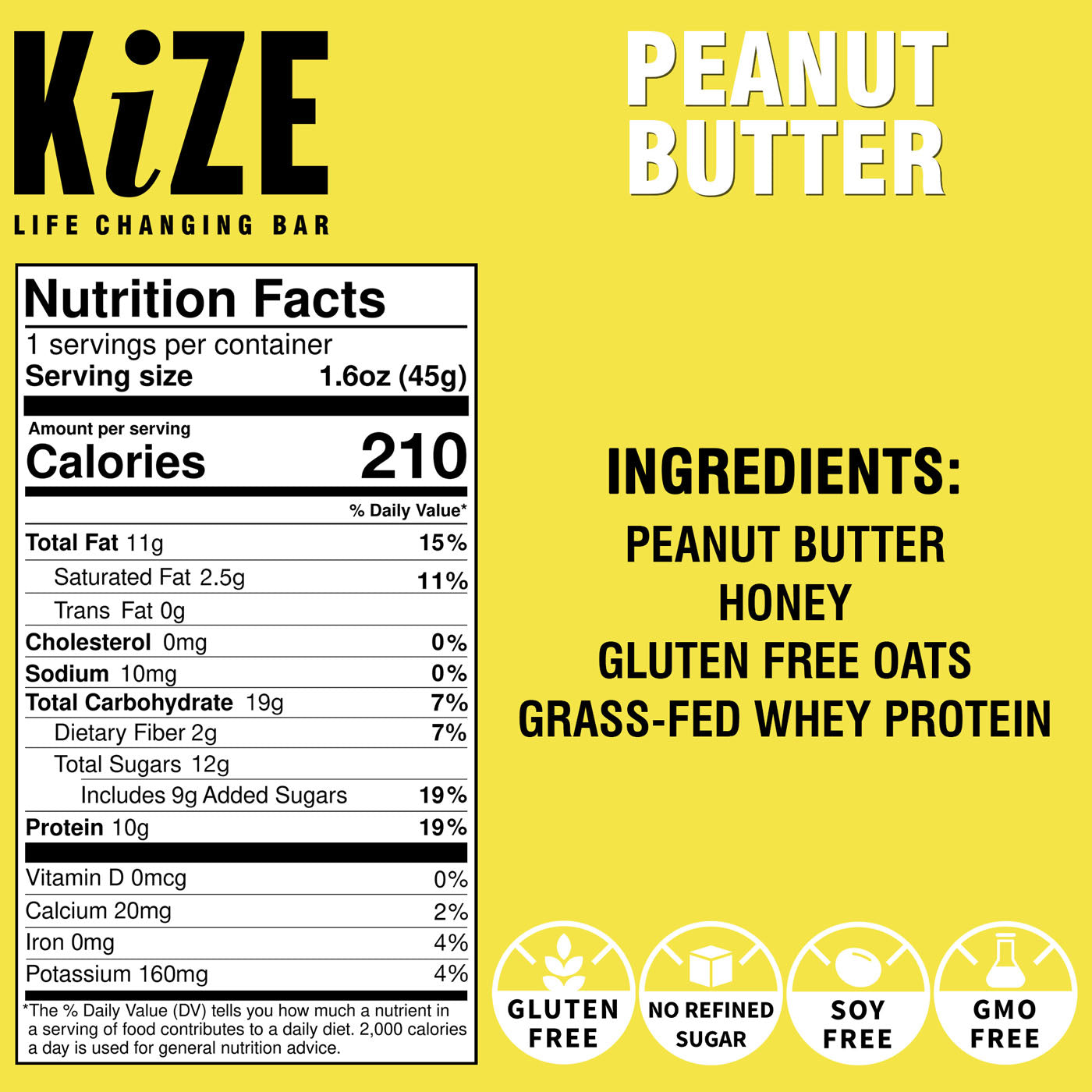Kize Bar - Peanut Butter (10 Pack)