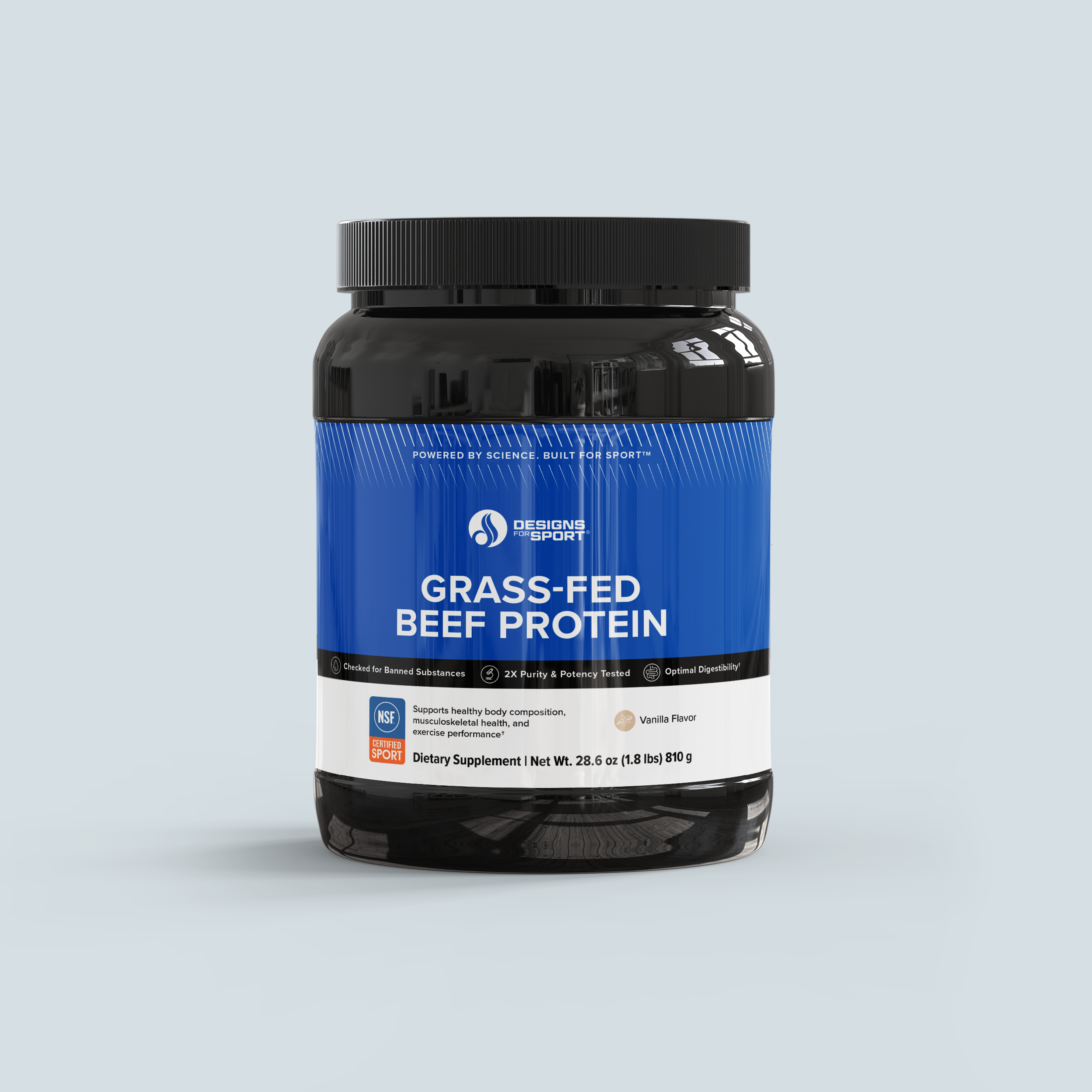Designs for Sport Grass-Fed Beef Protein Vanilla