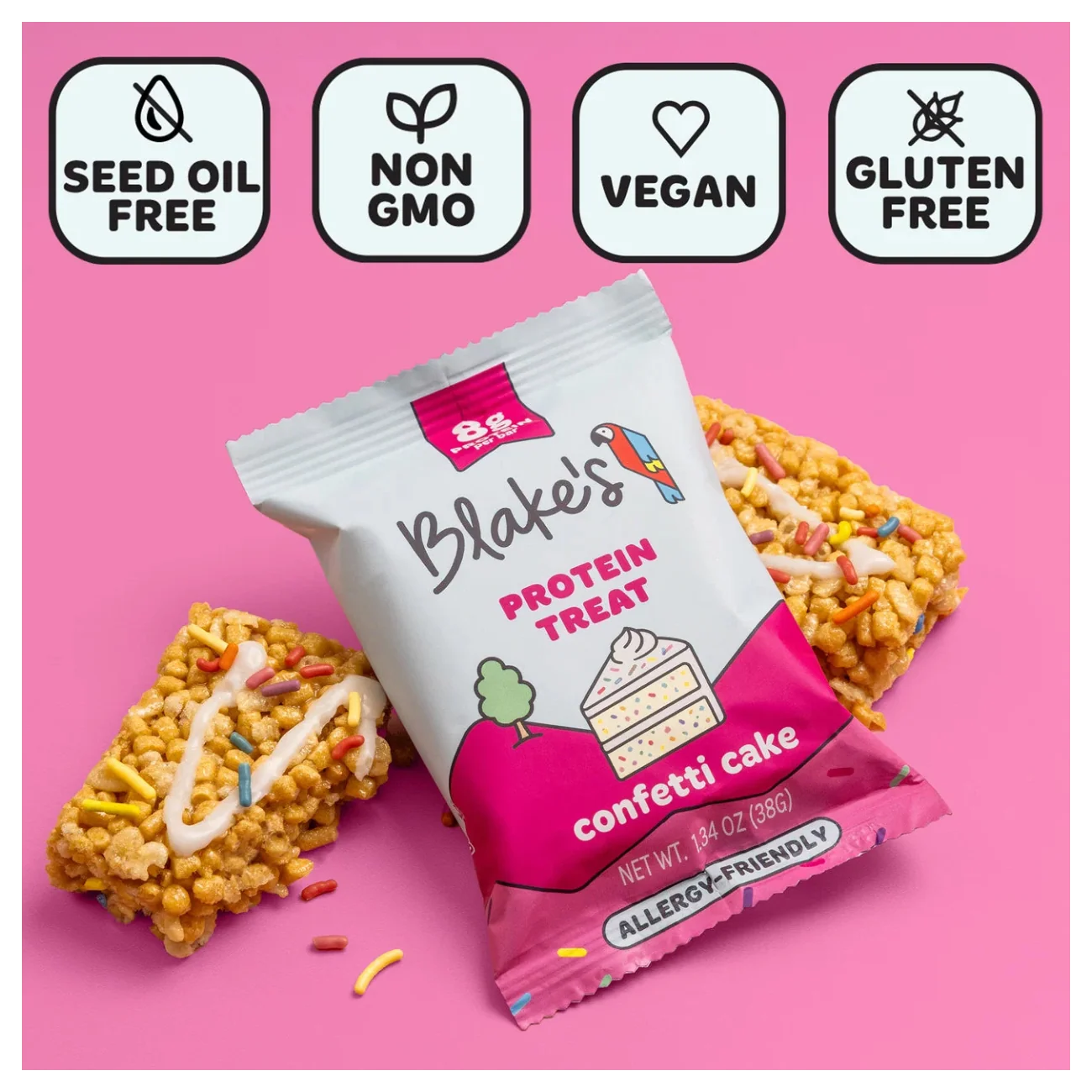 Blake's Protein Treats, Confetti Cake, 96 Bars