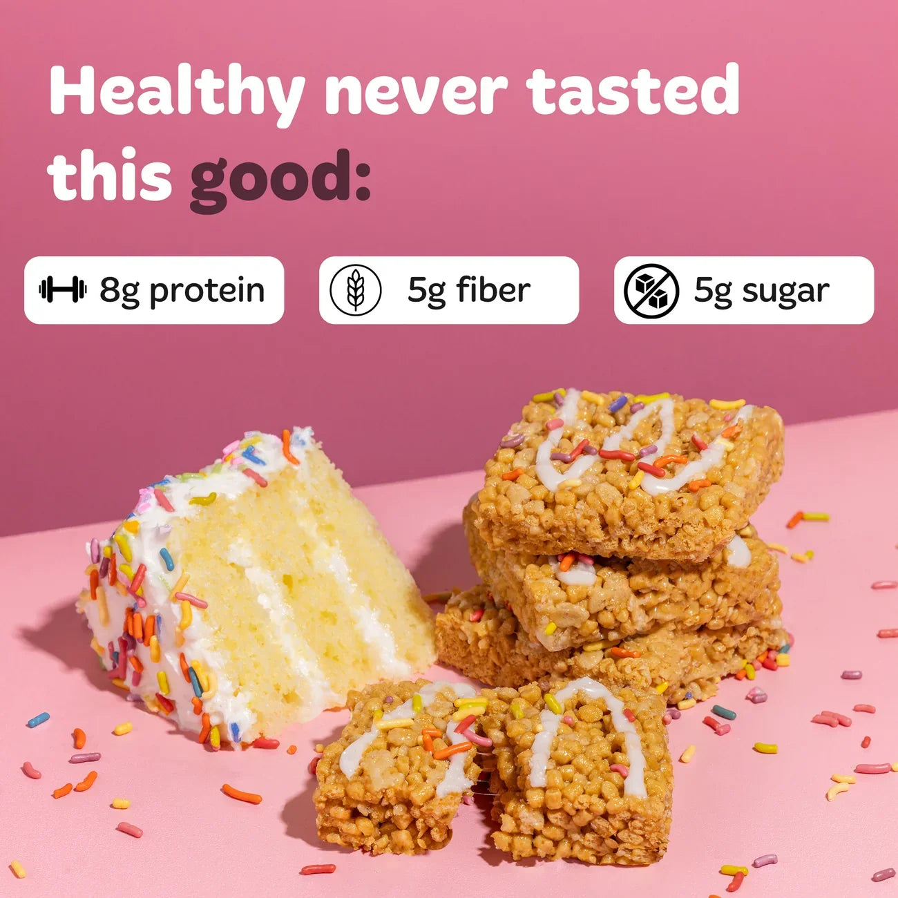 Blake's Protein Treats, Confetti Cake, 96 Bars