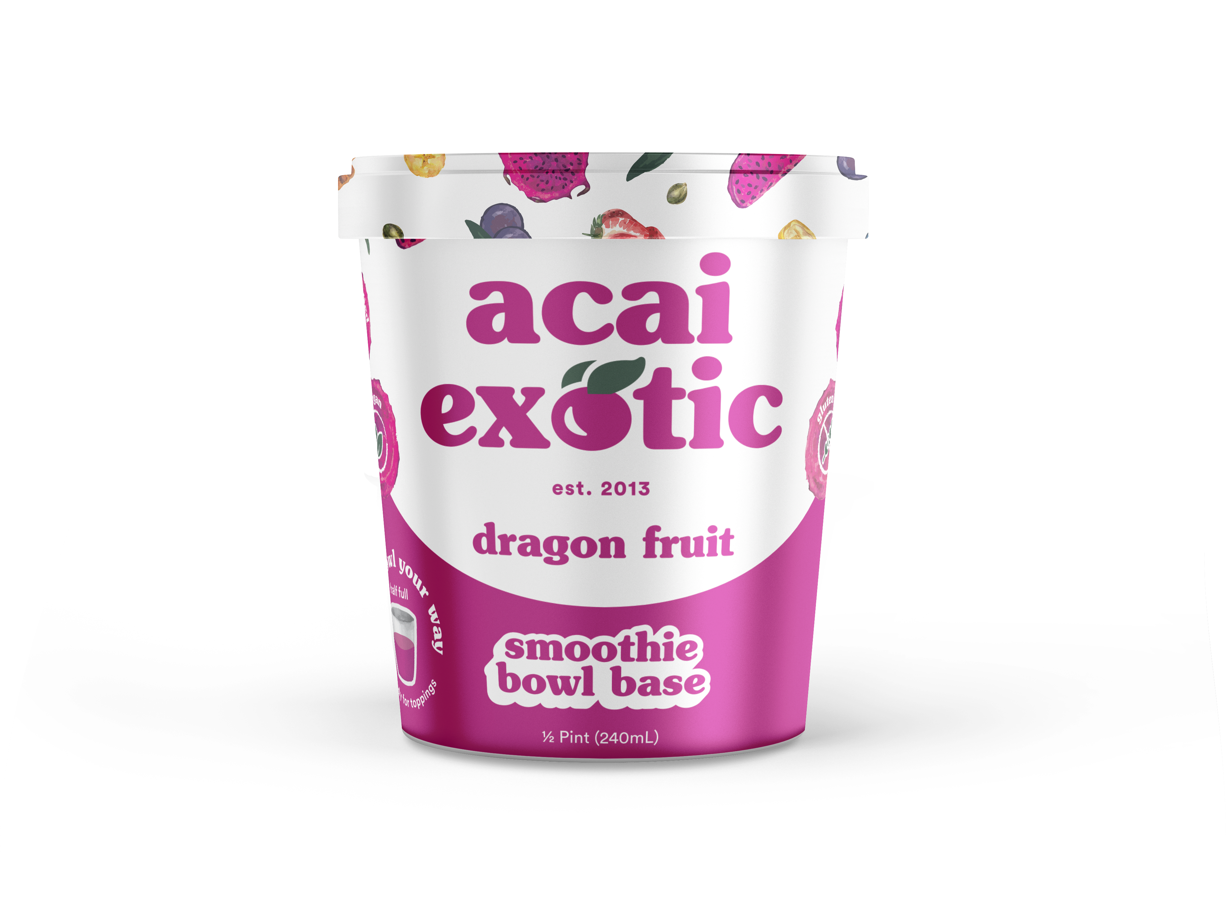 Acai Exotic Dragon Fruit Smoothie Bowl Base - Wholesale