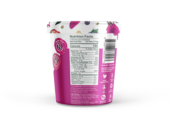 Acai Exotic Dragon Fruit Smoothie Bowl Base - Wholesale
