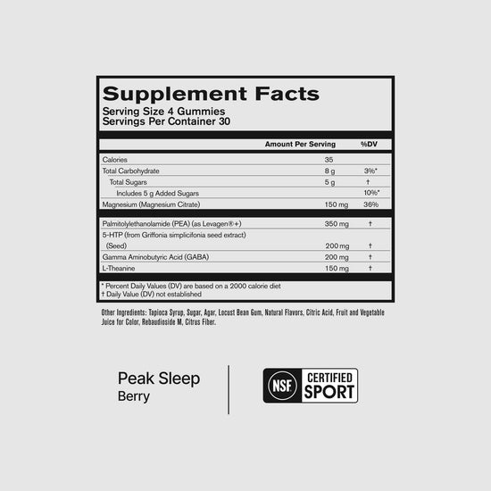 Peak Sleep