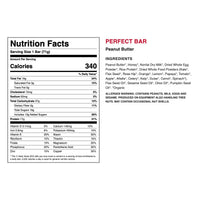 Perfect Bar Peanut Butter nutrition facts and ingredients